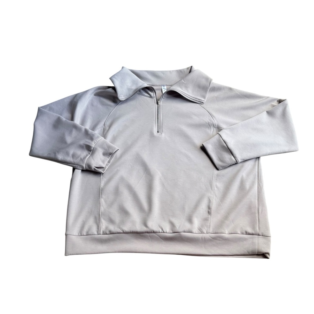 Dear Scarlett Cream Polo Collar Oversized Hoodie size 1X - Picture 2 of 8